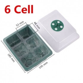  صينية تشتيل 6 عيون مع غطاء تهوية 