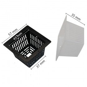  كاس زراعة مائية مربع أسود+أبيض 