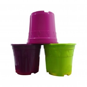  مجموعة أصص ملونة 14 سم عدد 4 