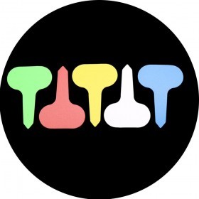  ليبل بيضاوي  بلاستيك  عدد 25  قطعة 