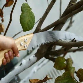  منشار( محش حجم كبير )  للنباتات مقبض خشبي 